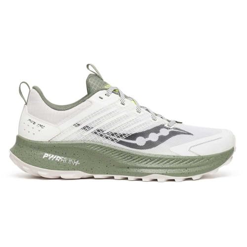 Saucony Men's Ride Tr2 Sneaker, White/Olivine, 11