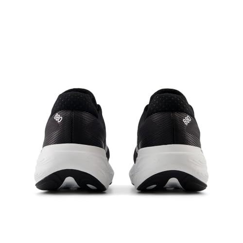 New Balance Men's Fresh Foam X 880 V15 Running Shoe, Black/White/Reflection, 9 M