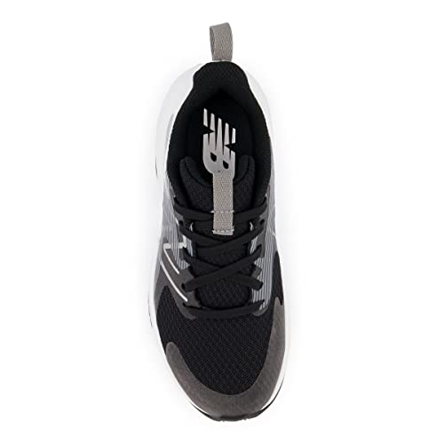 New Balance Unisex Child Rave V2 Lace-up Running Shoe, Black/White, 5 Big Kid US