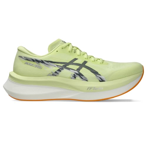 ASICS Men's Magic Speed 4 Running Shoes, 7, Huddle Yellow/Metropolis