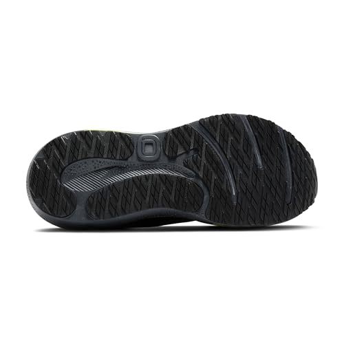 Brooks Men’s Adrenaline GTS 24 Weatherized Supportive Running Shoe - Black/Ebony/New Yellow - 10.5 Medium