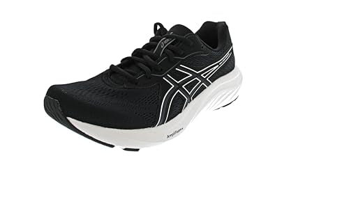 ASICS GEL-CONTEND 9, Men's Performance Running Shoes, Black White, 10.5 US