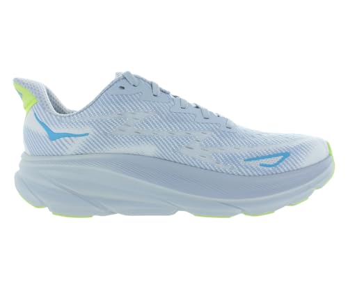 HOKA Clifton 9 Wide Womens Shoes Size 7.5, Color: Gull/Sea Ice