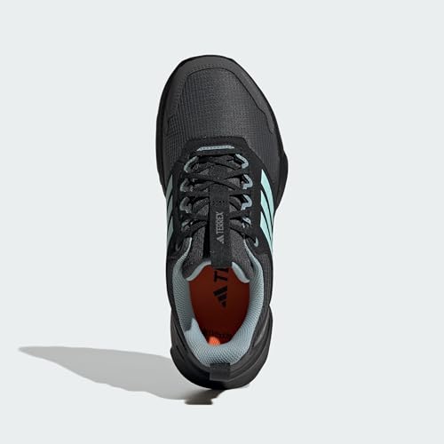 Adidas Women's Terrex Tracefinder 2 Climaproof Trail Running, Carbon/Semi Flash Aqua/Grey, 8