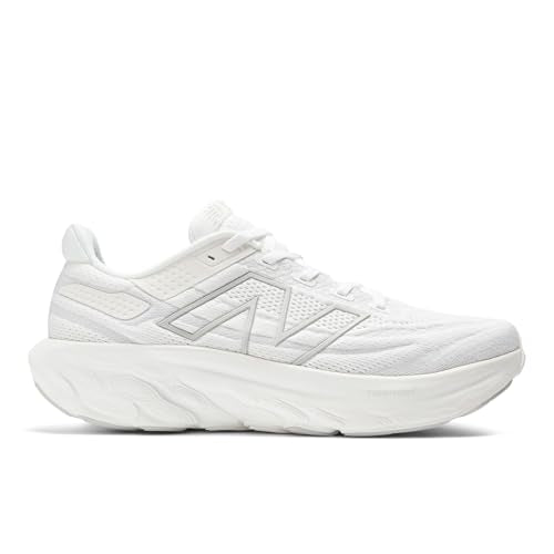 New Balance Men's Fresh Foam X 1080 V13 Running Shoe, White/Light Silver Metallic, 8.5 XW
