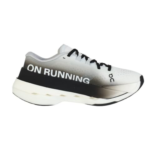 On Cloudboom Max Running Shoes Womens Road, White Black, 8.5