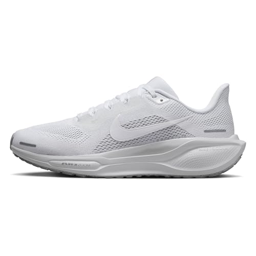 Nike Women's Pegasus 41 White/White/Pure Platinum/Metallic Silver 10 Medium