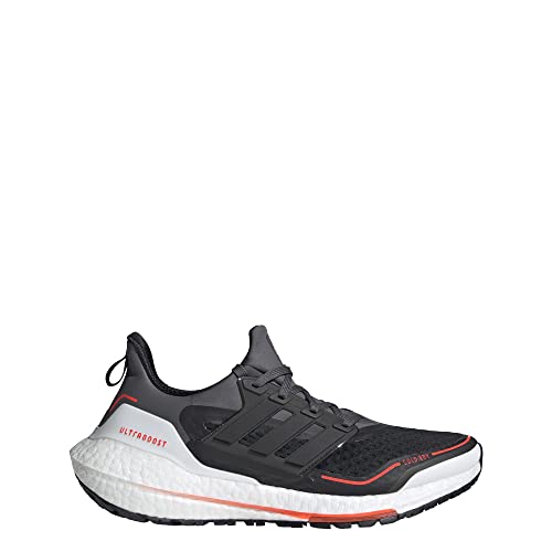 Adidas Men's Ultraboost 21, Grey/Black/Solar Red, 11