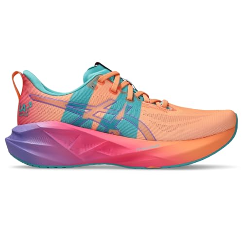 ASICS Unisex NOVABLAST 5 Running Shoes, 12M / 13.5W, Mojave/Amethyst