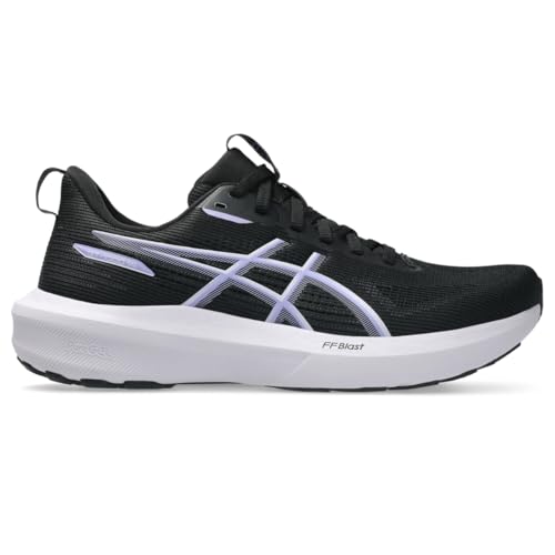 ASICS Women's GT-1000 14 Running Shoes, 9.5, Black/Lilac HINT