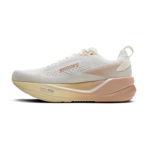 Brooks Women’s Ghost Max 4 Neutral Running & Walking Shoe - White/Rose/Rutabaga - 7.5 Medium