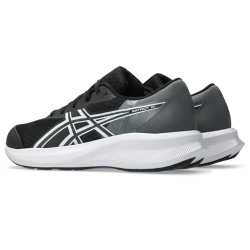 ASICS Kid's Patriot 14 GS Running Shoes, 7, Black/White