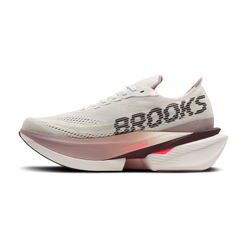Brooks Women’s Hyperion Max 4 Neutral Running Shoe - Coconut/Raisin/Pink - 7 Medium