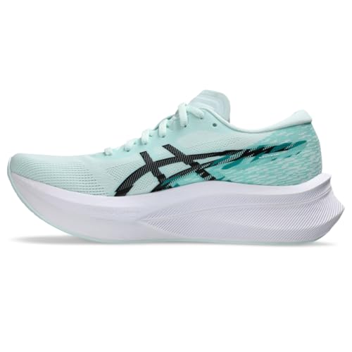 ASICS Women's Magic Speed 4 Running Shoes, 9, Soothing SEA/Black