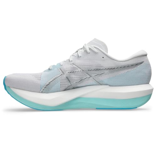 ASICS Unisex Magic Speed 5 Running Shoes, 14M / 15.5W, White/Pure Silver