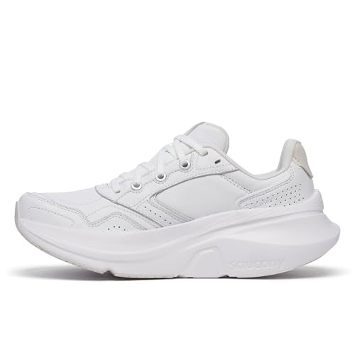 Saucony Women's Guide Metro Le Sneaker, White, 5.5 Wide