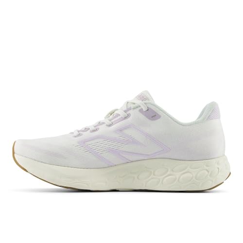 New Balance Women's Fresh Foam 680 V8 Running Shoe, Sea Salt/Taro, 5 W