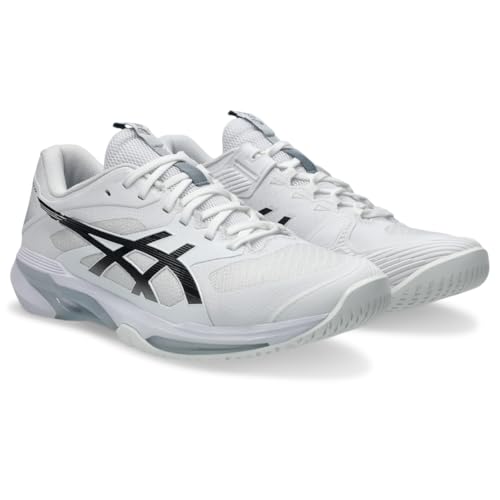 ASICS Men's Solution Speed FlyteFoam 4 Tennis Shoes, 15, White/Black