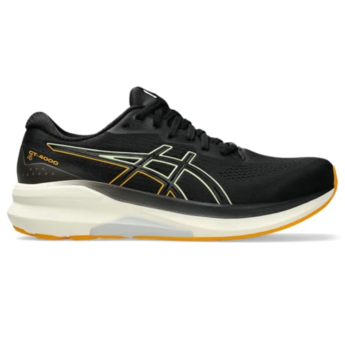 ASICS Men's GT-4000 4 Running Shoes, 12, Black/Amber