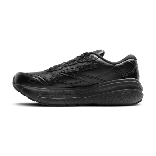 Brooks Men’s Ghost Max Suede/Leather Neutral Running & Walking Shoe - Black/Black - 15 Medium