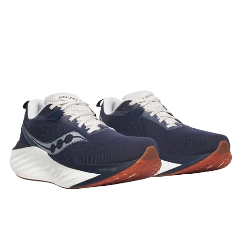 Saucony Men's Triumph 22 Sneaker, Navy/Gum, 12