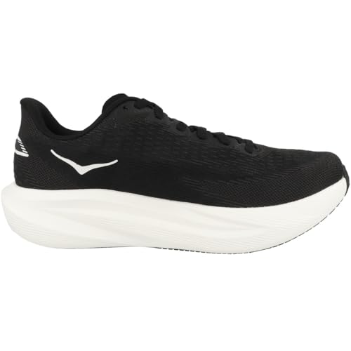 Hoka Women's Mach 7 Sneaker, Black/White, 9