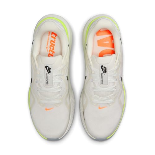 Nike Men's Structure 26 Sneaker, Summit White/Black/Volt/Total Orange, 12