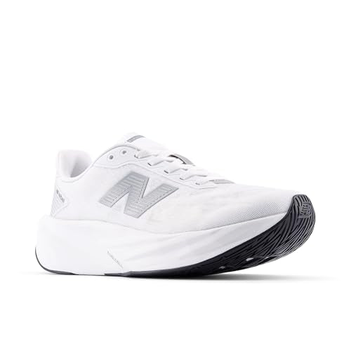 New Balance Women's FuelCell Rebel V5 Running Shoe, White/Silver Metallic/Black, 9 M