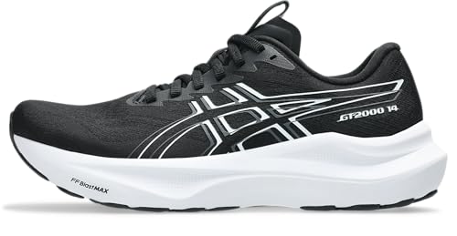 ASICS Women's Gt-2000 14 GTX Trainers, black white, 8.5 US