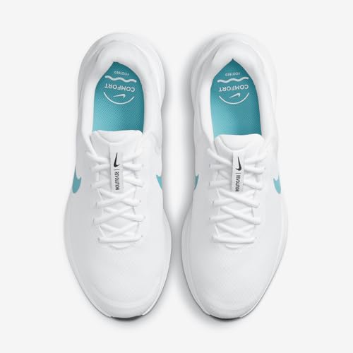 Nike Revolution 7 Men's Road Running Shoes (FB2207-103, White/Pure Platinum/Dusty Cactus) Size 11