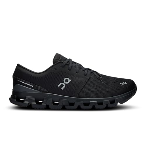 On Men's Cloud X 4 Sneakers, Black | Eclipse, 8 Medium US