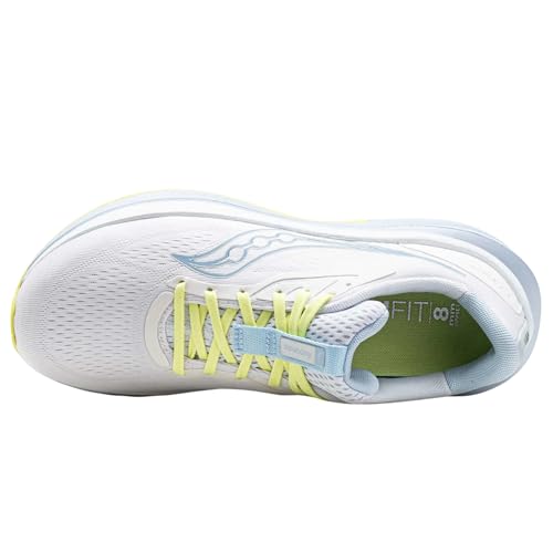 Saucony Women's Echelon 10 Sneaker, White/Ballad, 9.5 Wide