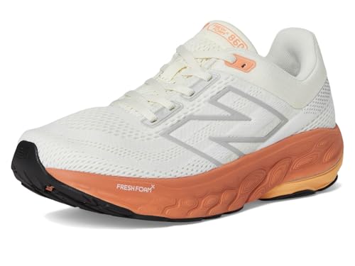 New Balance Women's Fresh Foam X 860 V14 Running Shoe, Nb 103 White/Angora/Peach Nectar, 8.5 W