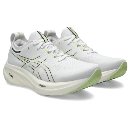 ASICS Men's Gel-Nimbus 26 Running Shoes, 11, White/Birch