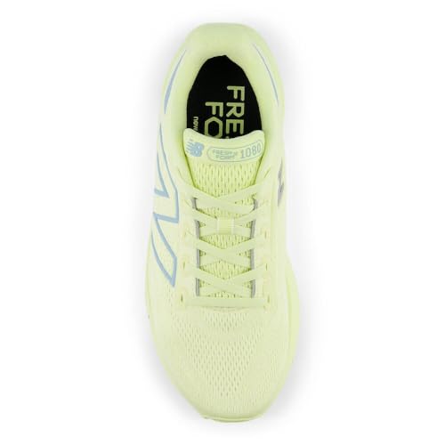 New Balance Women's Fresh Foam X 1080 V13 Running Shoe, Limelight/Chrome Blue/Silver Metalic, 13 M