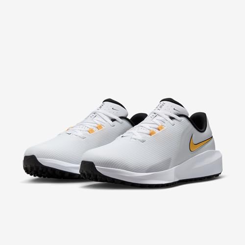 Nike Infinity G NN Golf Shoes (White/Black/Topaz Gold) Size 9.5