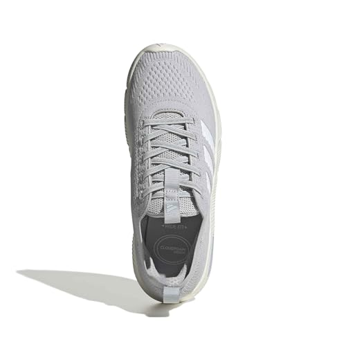 adidas Women's Cloudfoam Flex - Slounge, Solid Grey/White/Halo Blue, 8.5