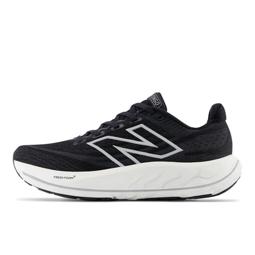 New Balance Women's Fresh Foam X Vongo V6 Running Shoe, Black/White, 9 W