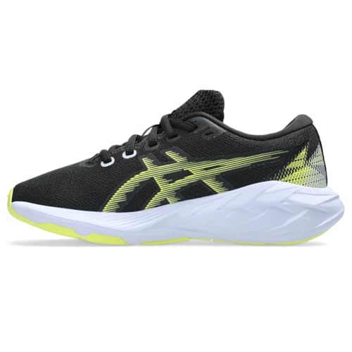 ASICS Kid's NOVABLAST 5 Grade School Running Shoe, 5, Black/Citron