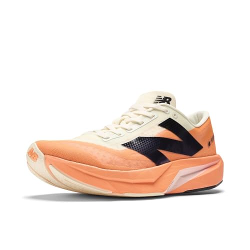 New Balance Men's FuelCell Rebel V4 Running Shoe, Hot Mango/Angora/Black, 16 M