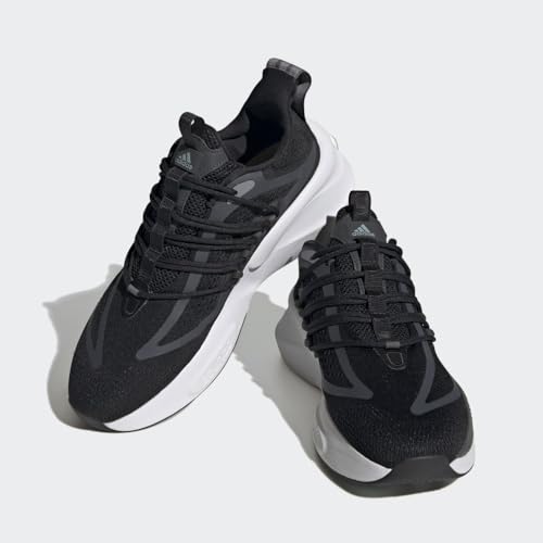 adidas Men's AlphaBoost V1 Running Shoe, Black/Magic Grey/Grey, 11.5