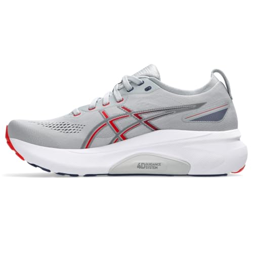 ASICS Men's Gel-Kayano 31 Running Shoes, 11.5, Piedmont Grey/Fiery RED
