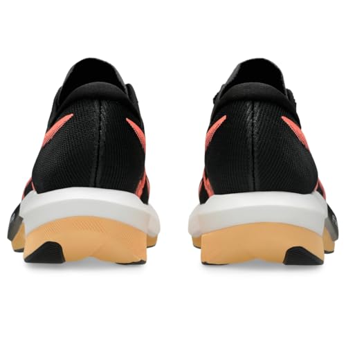 ASICS Unisex Magic Speed 5 Running Shoes, 10.5M / 12W, Black/Sun Coral