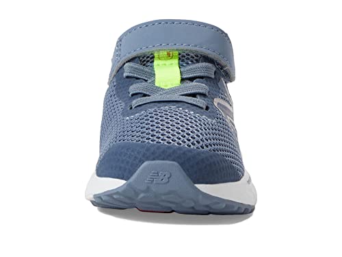 New Balance Kid's Fresh Foam Arishi V4 Hook & Loop Running Shoe, Arctic Grey/Pixel Green/True Red, 3 Wide US