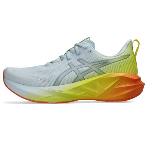 ASICS Men's NOVABLAST 5 Running Shoes, 12, Sky/Lemon Spark
