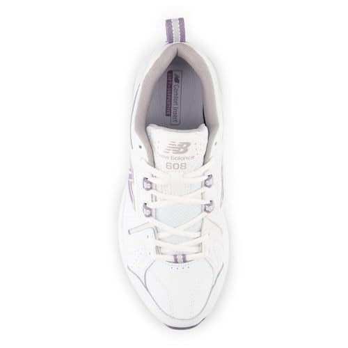 New Balance Women's WX608V5 Cross Trainer, Nb 102 White/Candied Violet, 8