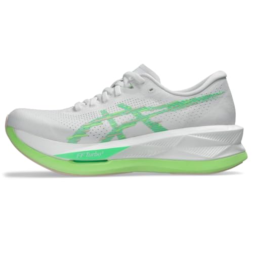ASICS Women's SONICBLAST Running Shoes, 8.5, White/Vital Green