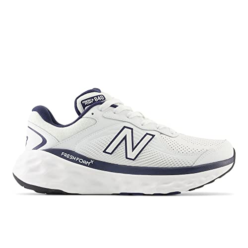 New Balance Men's Fresh Foam X 840F V1 Walking Shoe, White/Team Navy/White, 14 M