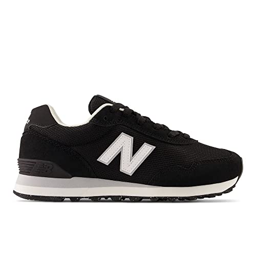 New Balance Women's 515 V3 Sneaker, Black/White/Aluminum Grey, 10