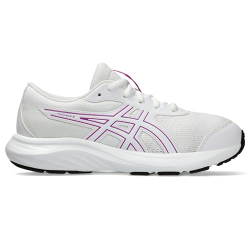 ASICS Kid's Contend 9 Grade School Running Shoes, 2, White/Soothing SEA